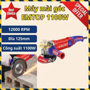 Máy Mài Góc EMTOP 125mm 1100W Công Tắc Bóp EAGR11053