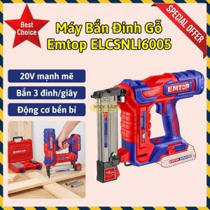 Emtop Máy Bắn Đinh Gỗ Pin 20V K10-K40 ELCSNLI6005 (Thân máy)