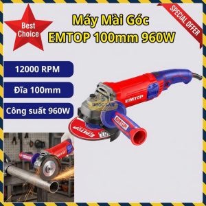 Máy Mài Góc Cầm Tay EMTOP 960W 100mm Công Tắc Bóp EAGR09643