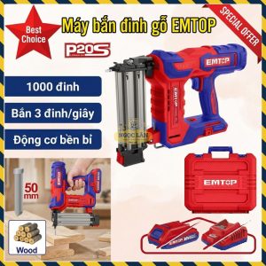 EMTOP ELBNLI5005 Bắn Đinh Gỗ F15-F50 Không Chổi Than Thân Máy
