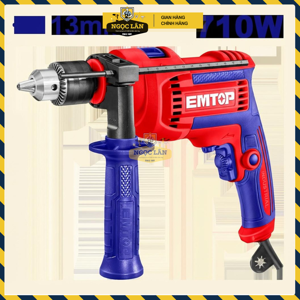 Máy Khoan Búa Emtop 13mm EMDL0716 Điều Chỉnh Tốc Độ - Ảnh 2