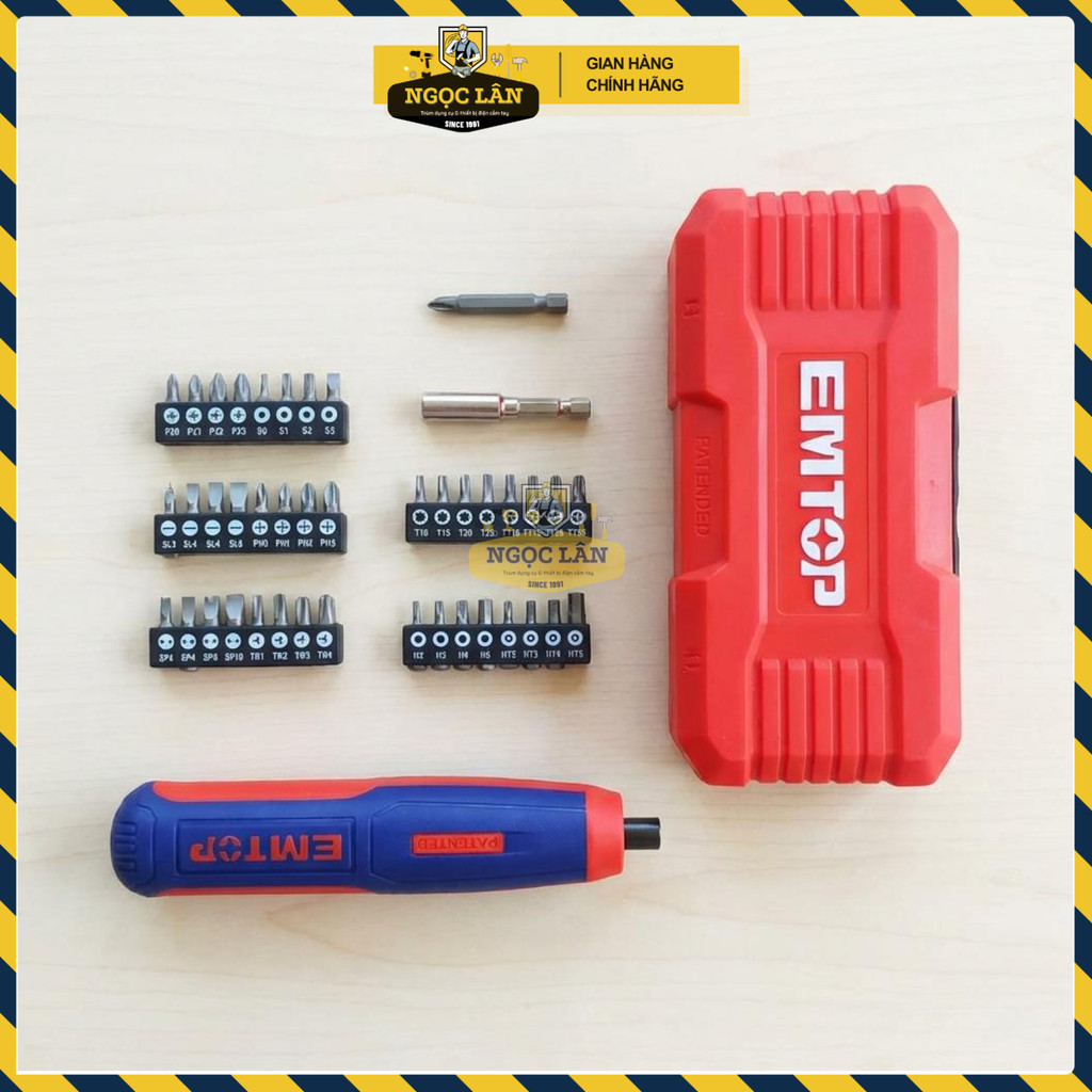 Máy Siết Vít Emtop Type-C 4V, 5N.m, Kèm 42 Chi Tiết ECSR0406 - Ảnh 3